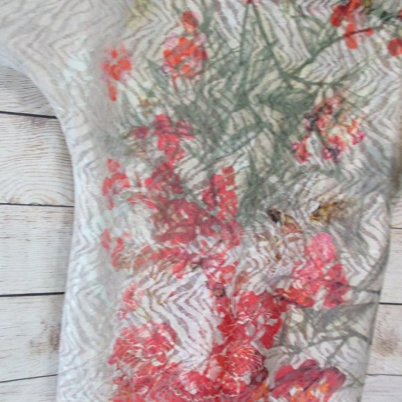 Chico's Semi Sheer Floral Print Lace Blouse Top - Picture 10 of 10